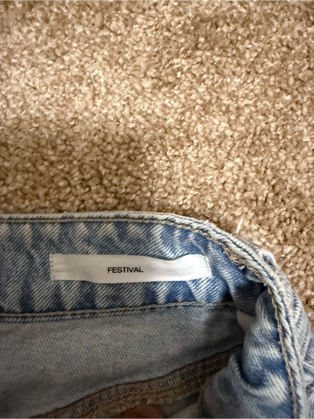 GARAGE Denim Light Blue Denim Shorts